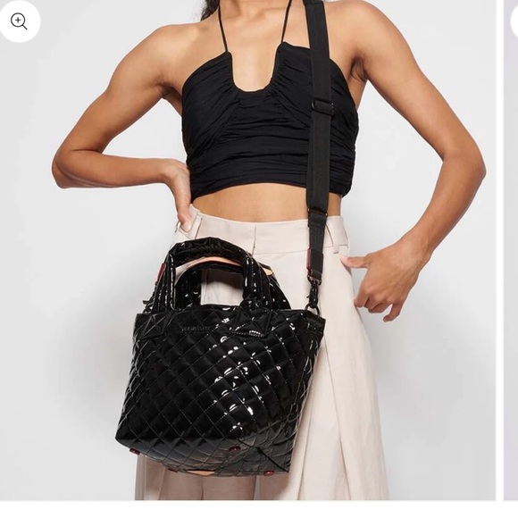 MZ Wallace | Bags | Mz Wallace Mini Metro Tote Deluxe In Black Lacquer |  Poshmark